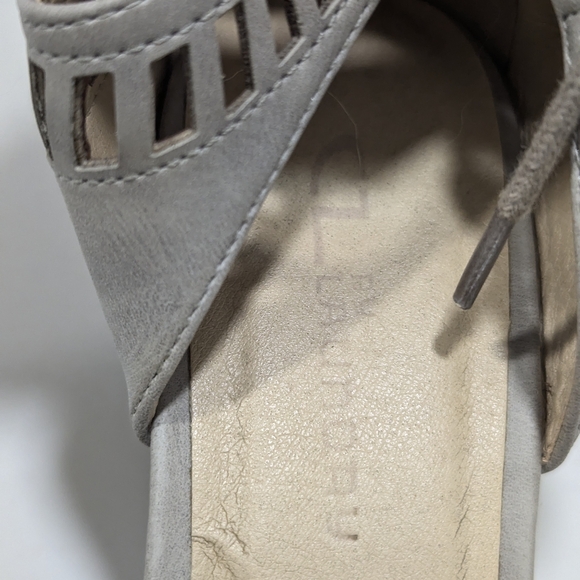 CL By Laundry Bright Sun Lace Up faux leather open toe Wedges shoes sandal 7.5 - Picture 10 of 13